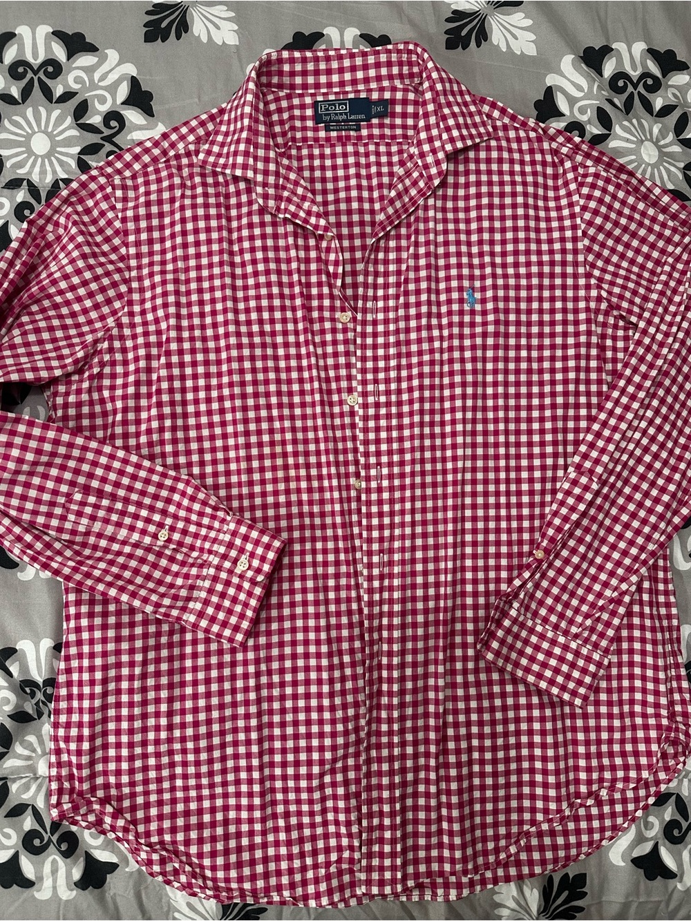 Polo by Ralph Lauren Red and White Gingham Button-Down Shirt